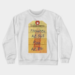 Florence italy luggage tag Crewneck Sweatshirt